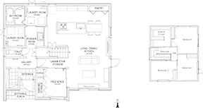 家事ラク動線のモダンな家
