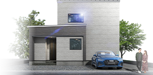 家事ラク動線のモダンな家