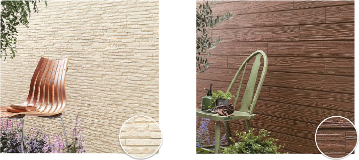 雨で汚れを洗い流す外壁材【KMEWセラディール親水16mm】