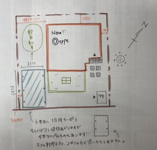 お庭の取り方等の配置プランのことについて!