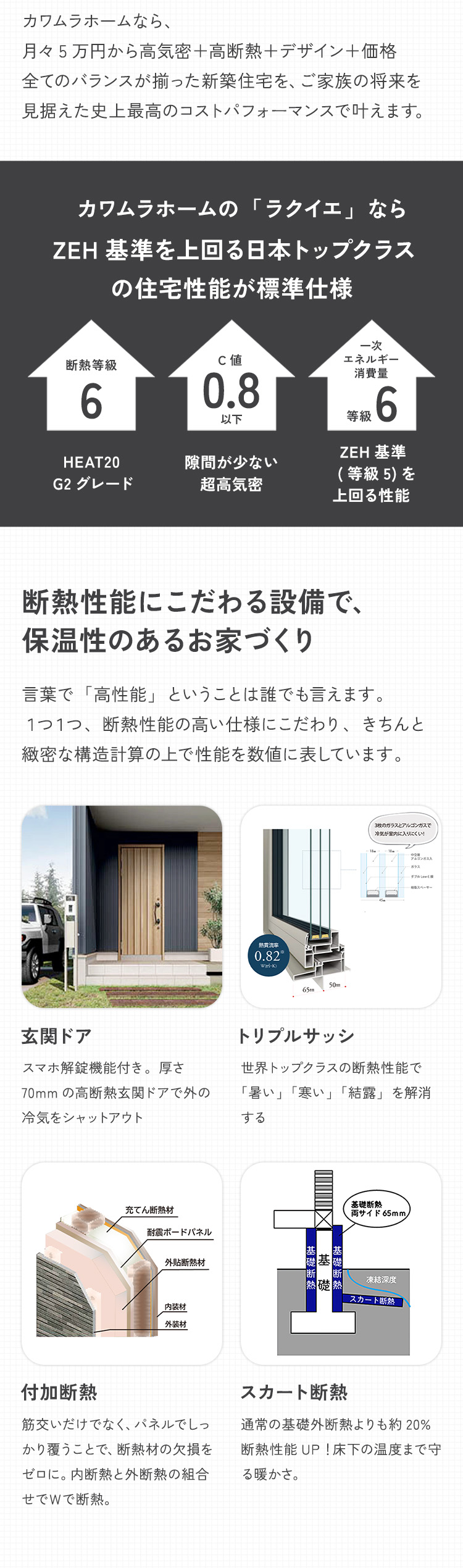 カワムラホームのラクイエは高性能で設備充実