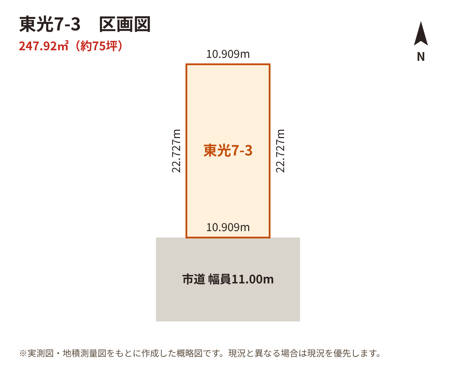 東光7-3 区画図